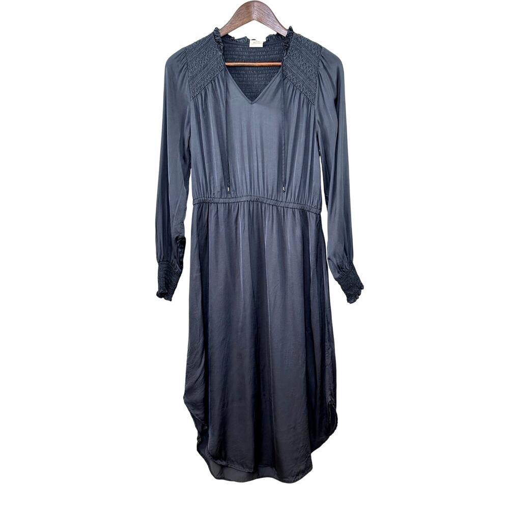 GOOD HART Matilda Jane Satin Midi Dress Size S Casual Preppy Classic Minimalist